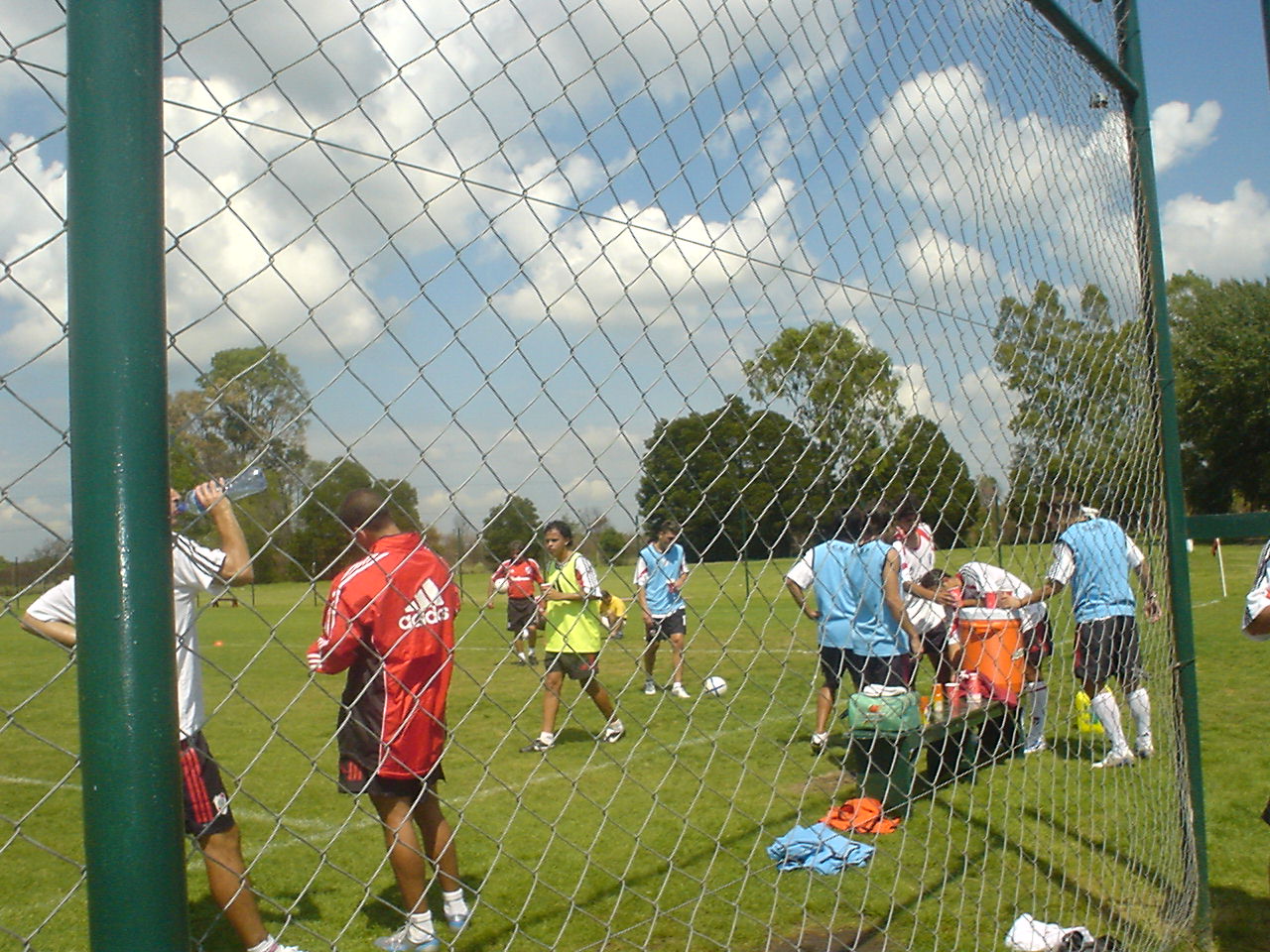 Jugadores de River Plate en una sesión de entrenamiento