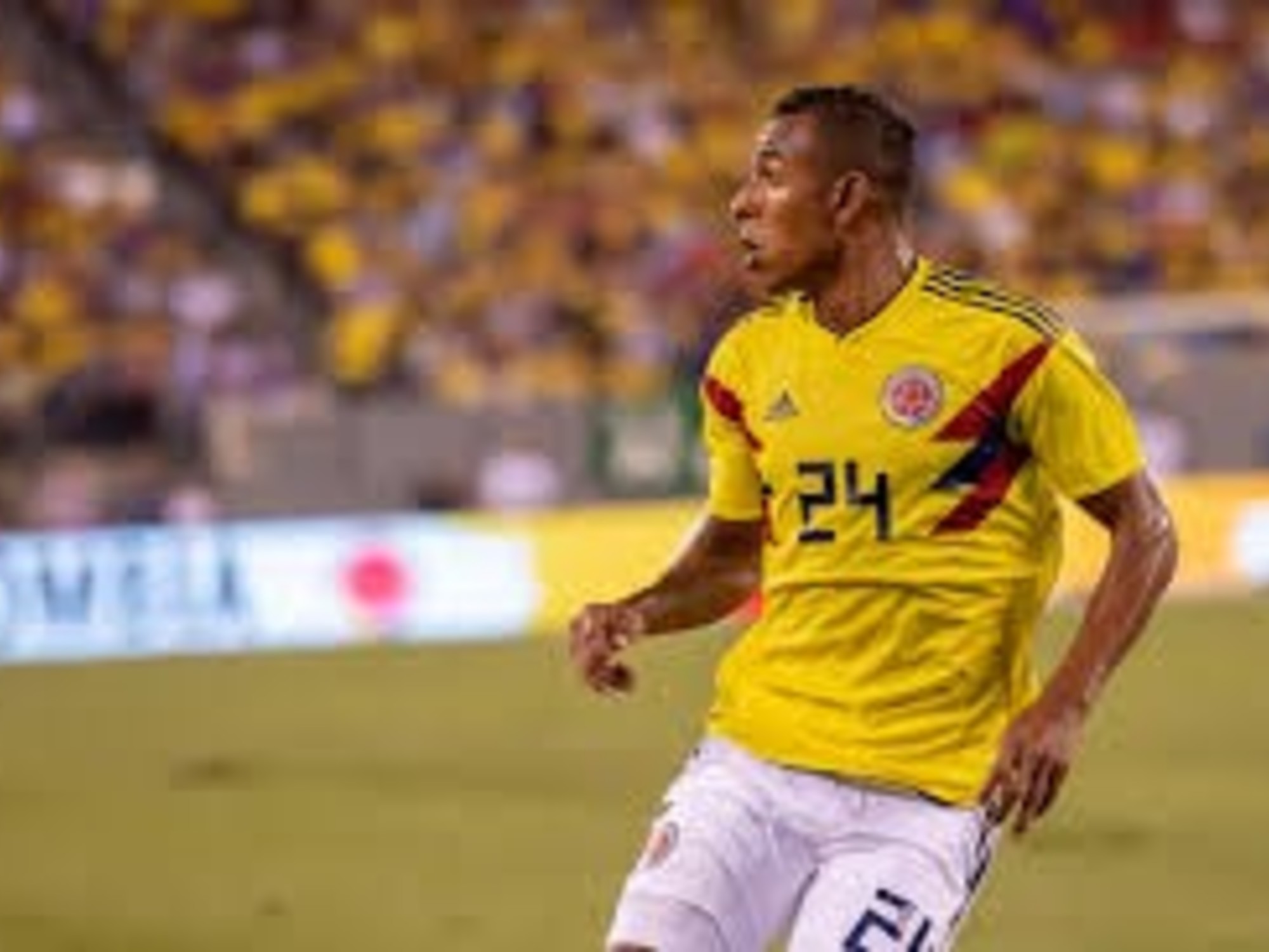 Sebastián Villa, jugador de Independiente Rivadavia y convocado a la Selección Colombia, durante un entrenamiento.