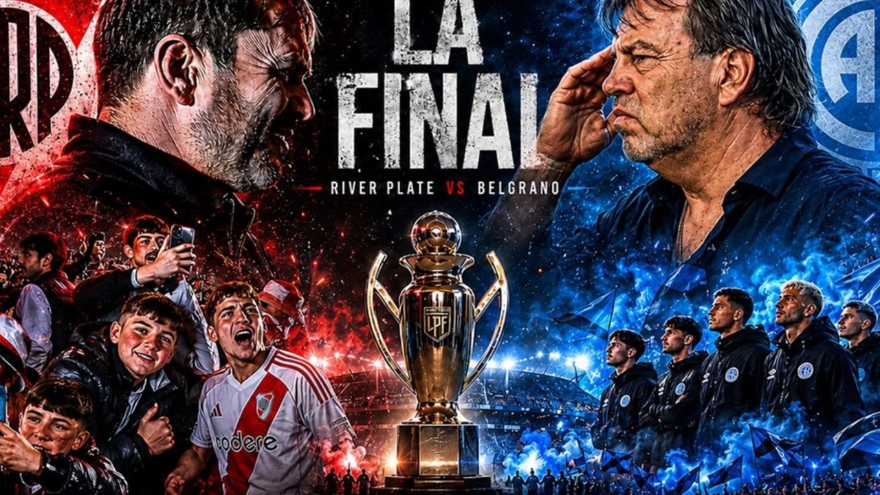 El fútbol argentino se paraliza este domingo con la gran final del torneo Apertura, que enfrentará a River Plate y Belgrano de Córdoba en el