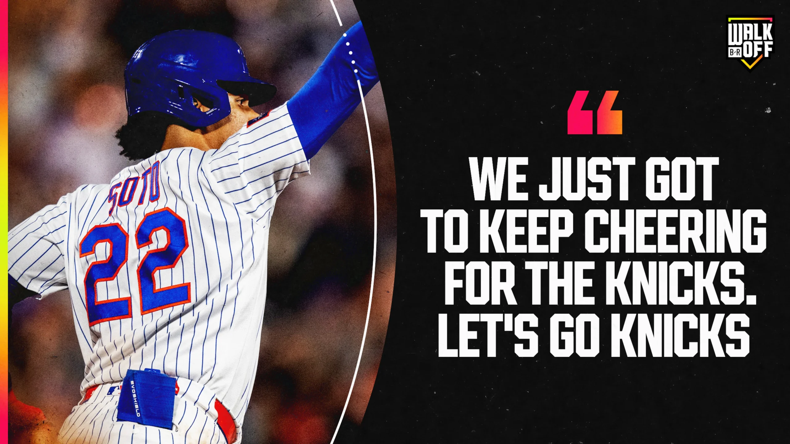 Juan Soto bateando un jonrón con los New York Mets