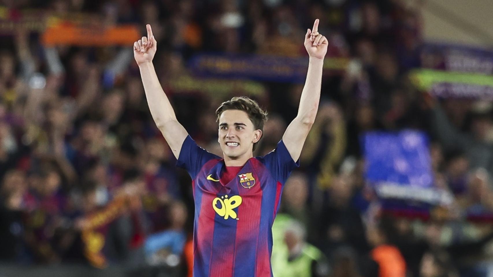 Gavi, jugador del FC Barcelona, en acción durante un partido.