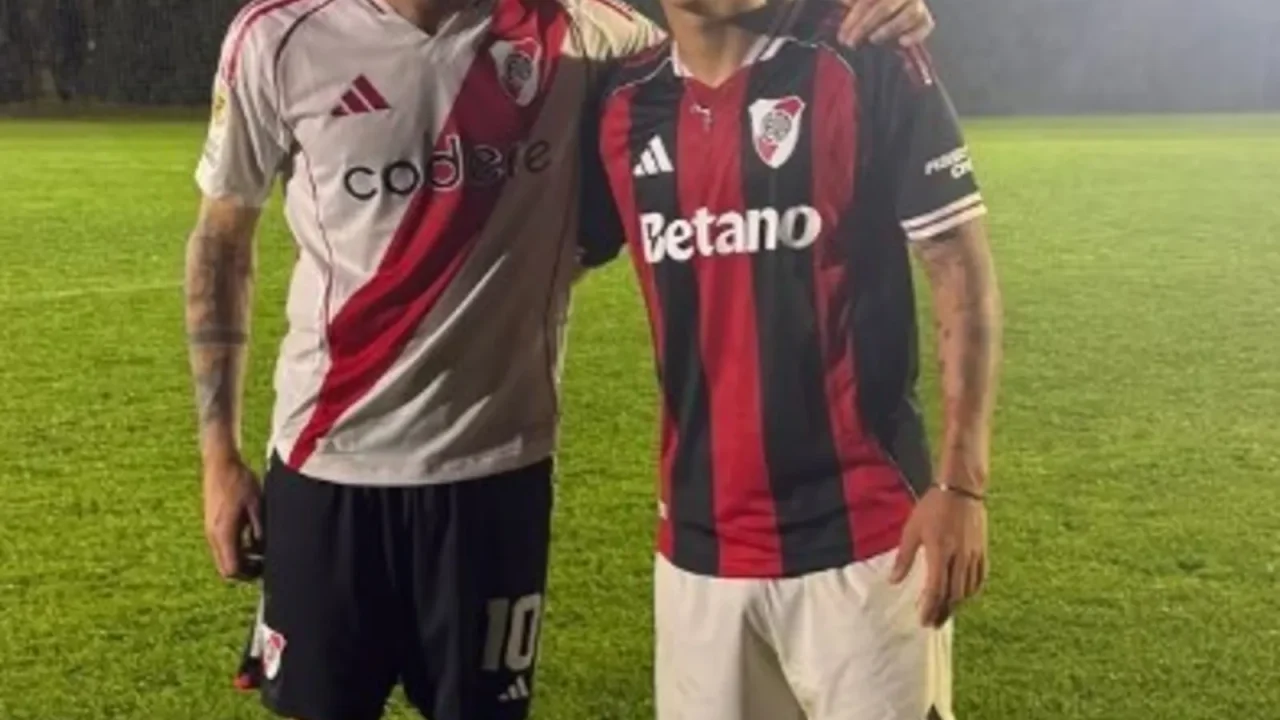 Mastantuono y Echeverri, juntos de nuevo con la camiseta de River en un picado
