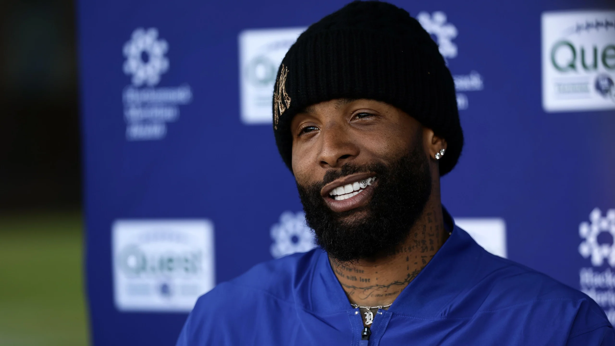 Odell Beckham Jr. and Malik Nabers in New York Giants uniforms