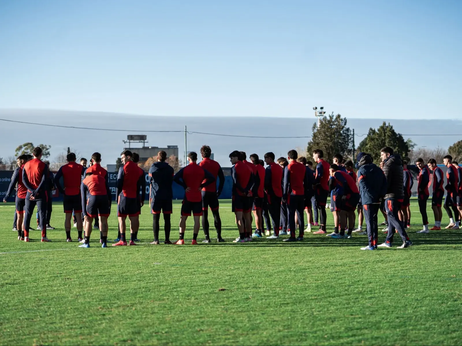 Jugadores de San Lorenzo entrenando en la Ciudad Deportiva