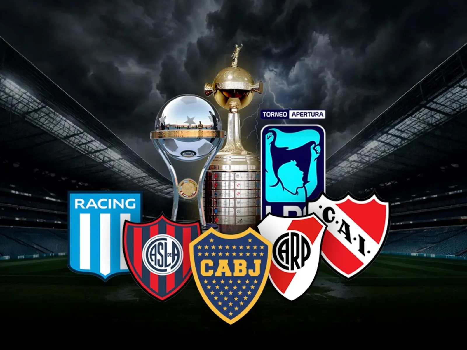 Jugadores de fútbol argentino en un partido de liga.