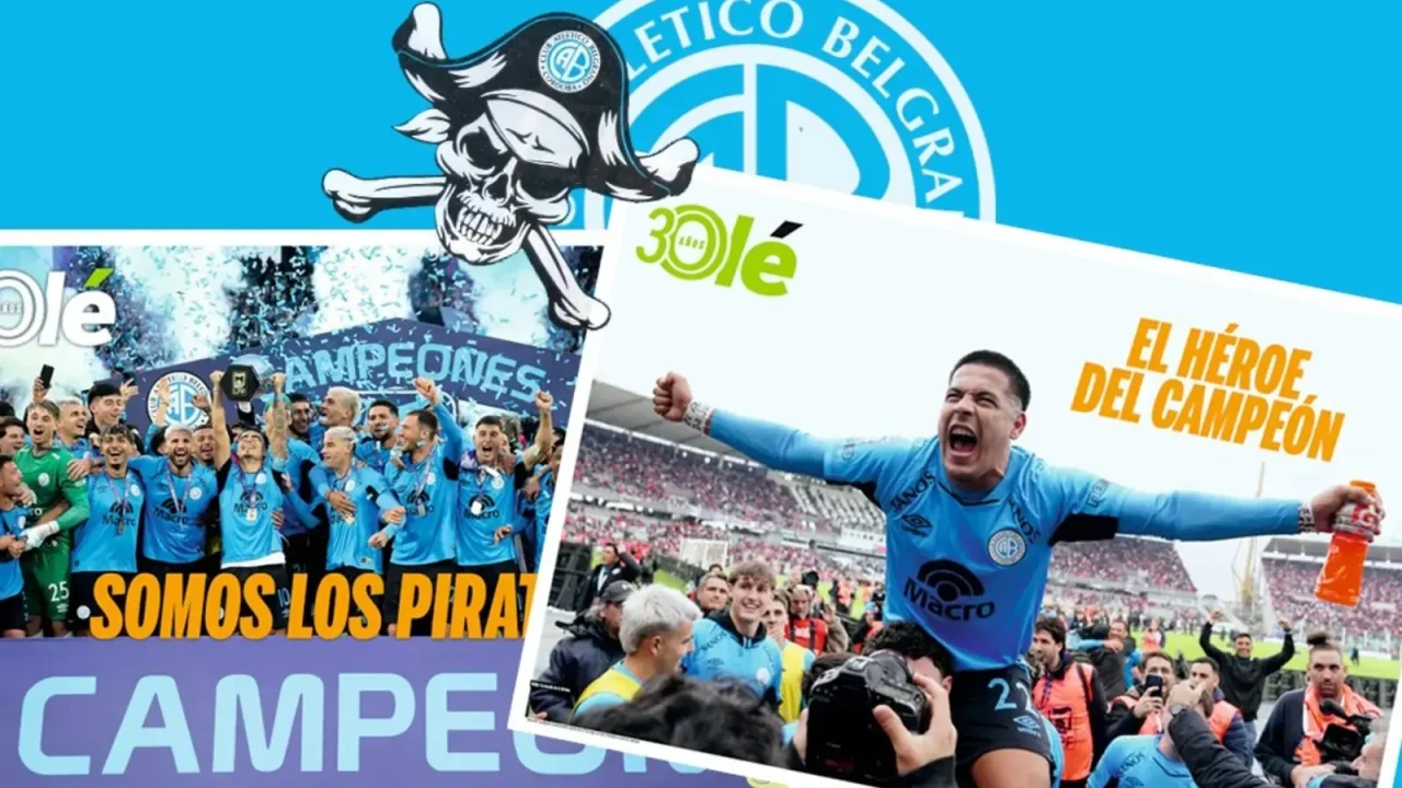 El diario deportivo Olé se suma a la celebración de Belgrano tras su consagración en el Apertura 2026, uno de los hitos más importantes en l