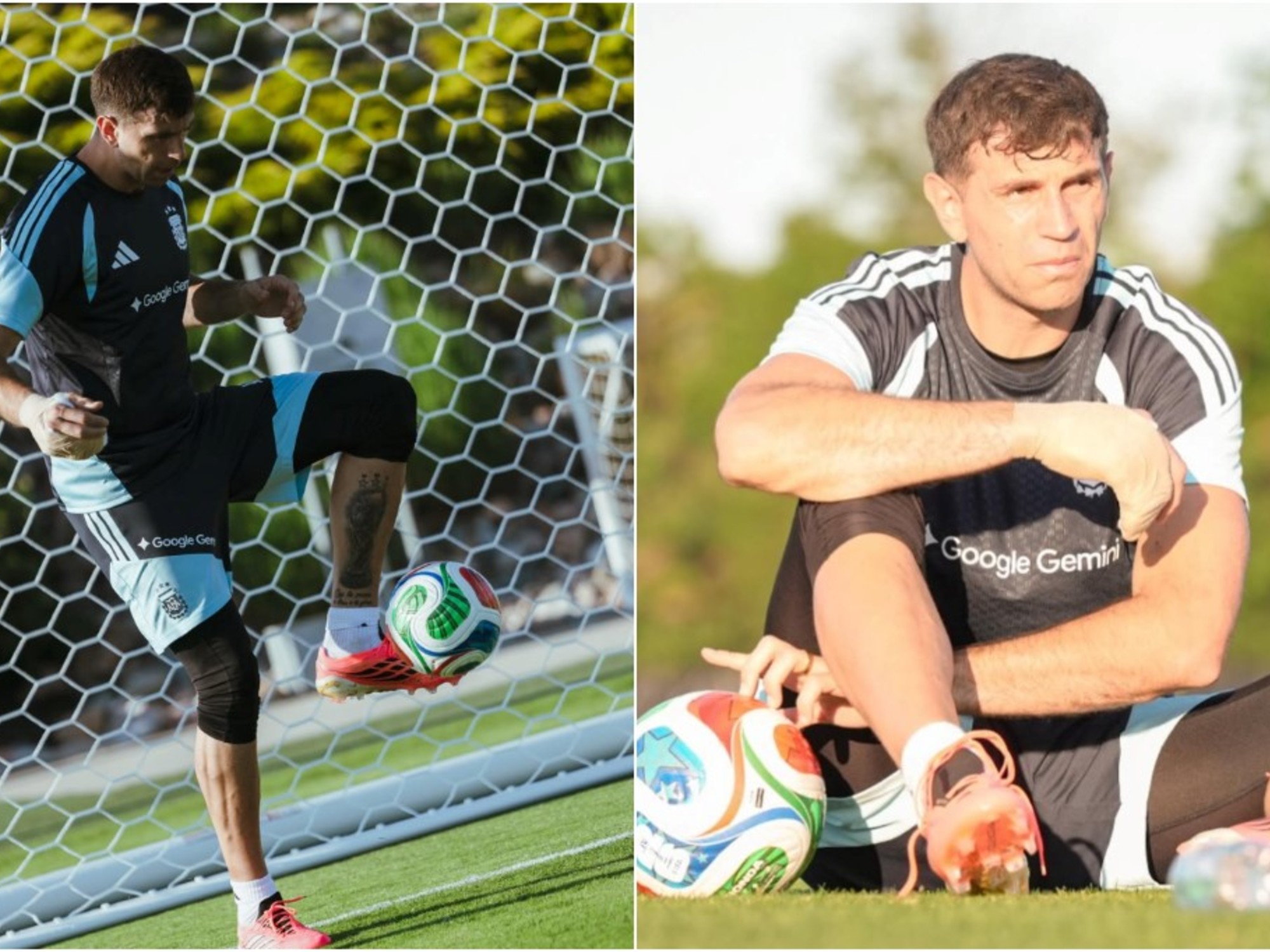 Emiliano "Dibu" Martínez durante un entrenamiento de la Selección Argentina.