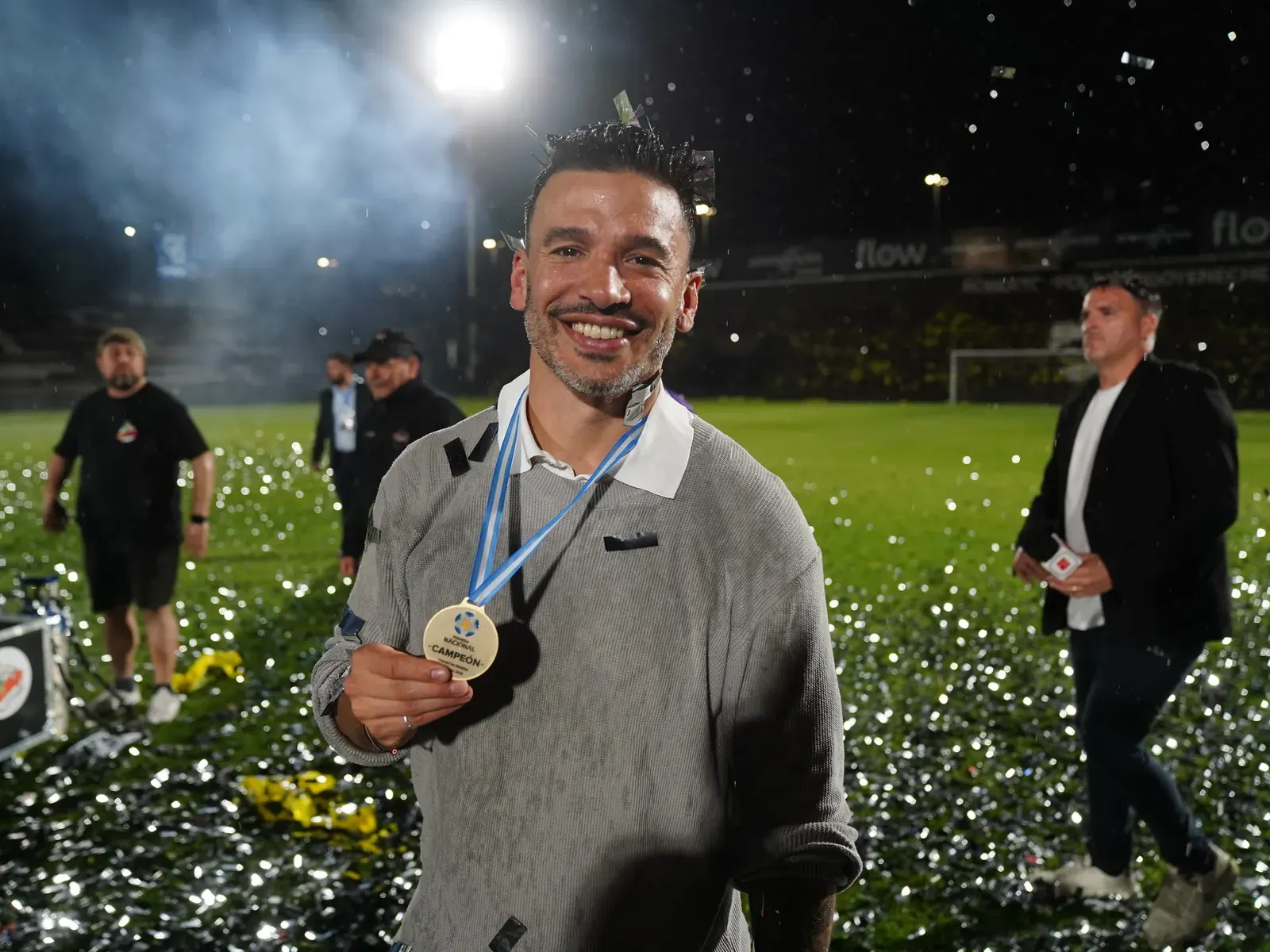 Eduardo Coudet, entrenador de River Plate, en un partido.