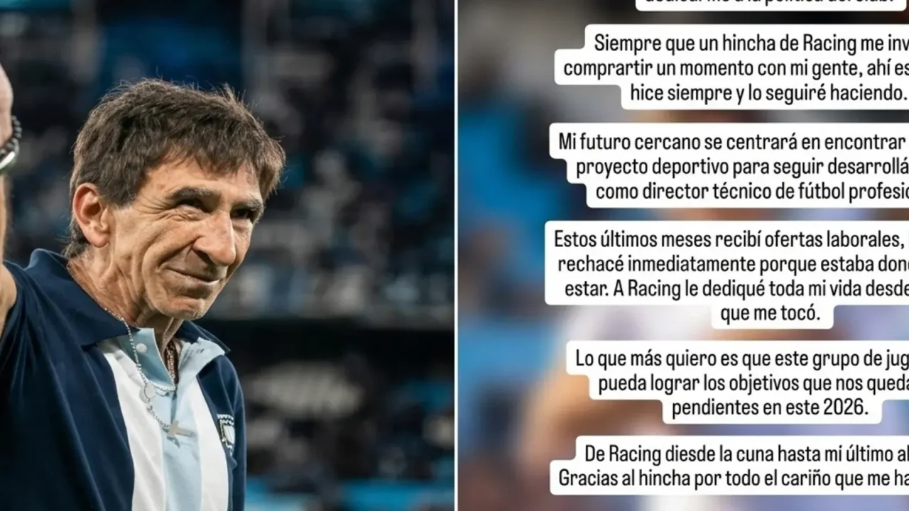 Gustavo Costas niega incursión política en Racing y apunta a un nuevo proyecto deportivo