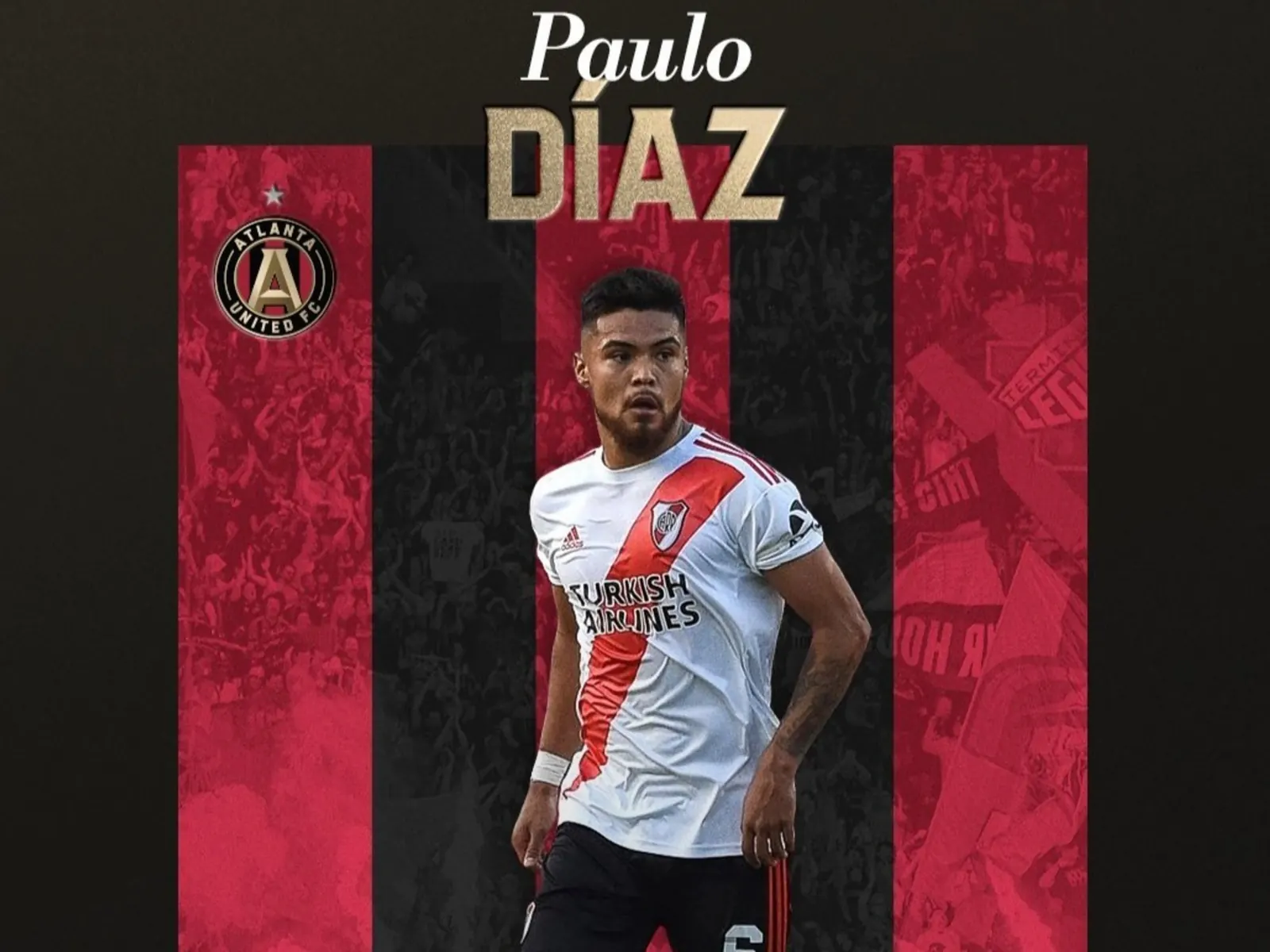 Paulo Díaz, nuevo refuerzo del Atlanta United, durante su presentación oficial.