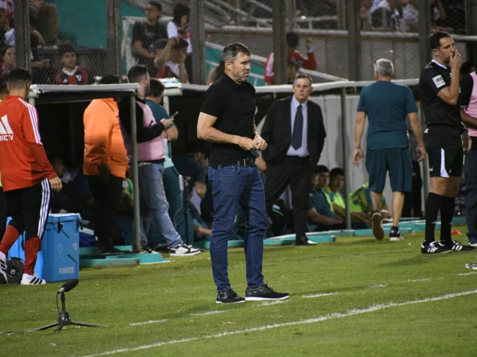 Eduardo Coudet, entrenador de River Plate, durante una conferencia de prensa.