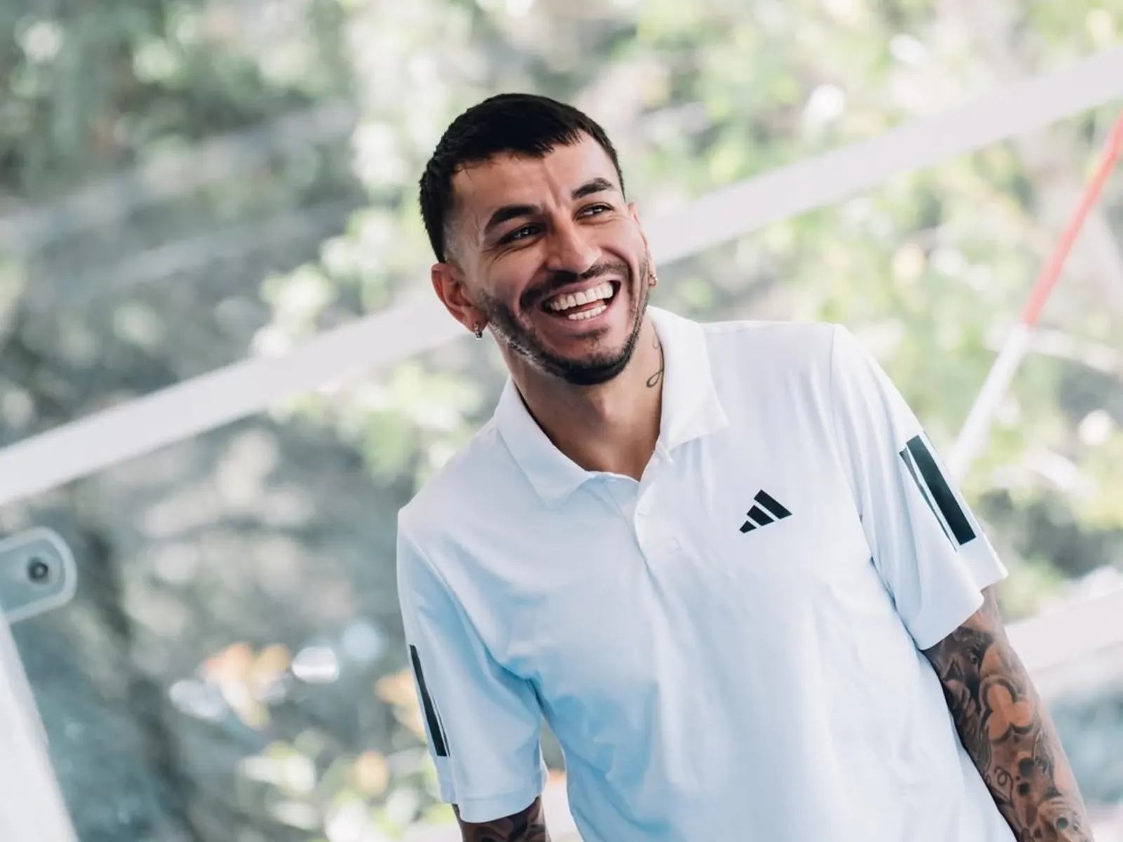 Ángel Correa durante su presentación oficial como nuevo jugador de River Plate en el estadio Monumental