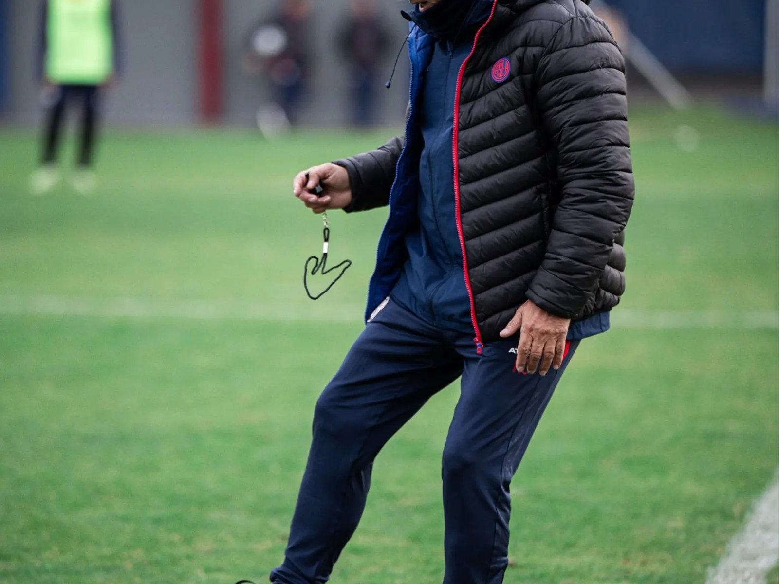 Néstor Gorosito durante un entrenamiento de San Lorenzo en la Ciudad Deportiva de Boedo
