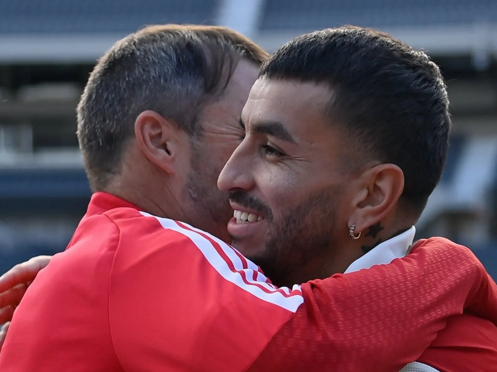 Ángel Correa durante una práctica de River Plate antes de enfrentar a Gimnasia por el Torneo Clausura 2026