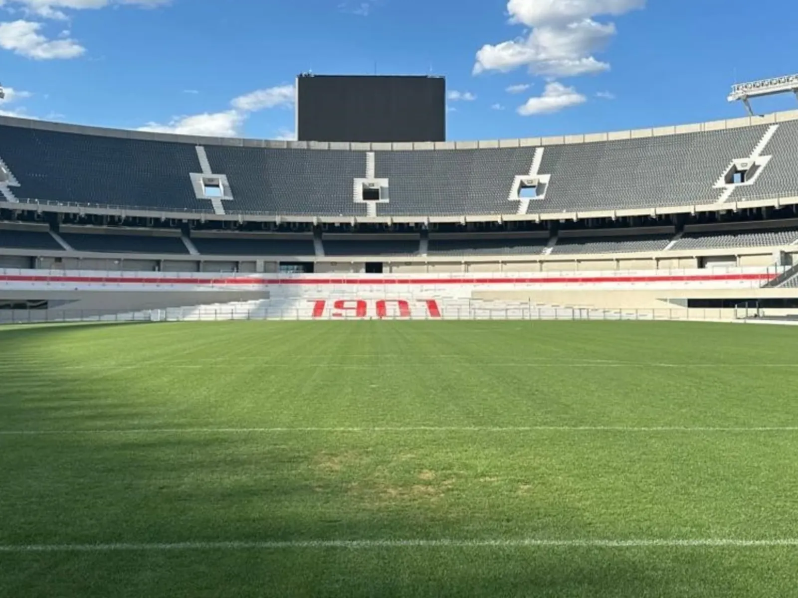 Estadio Monumental de River Plate durante obras de remodelación.