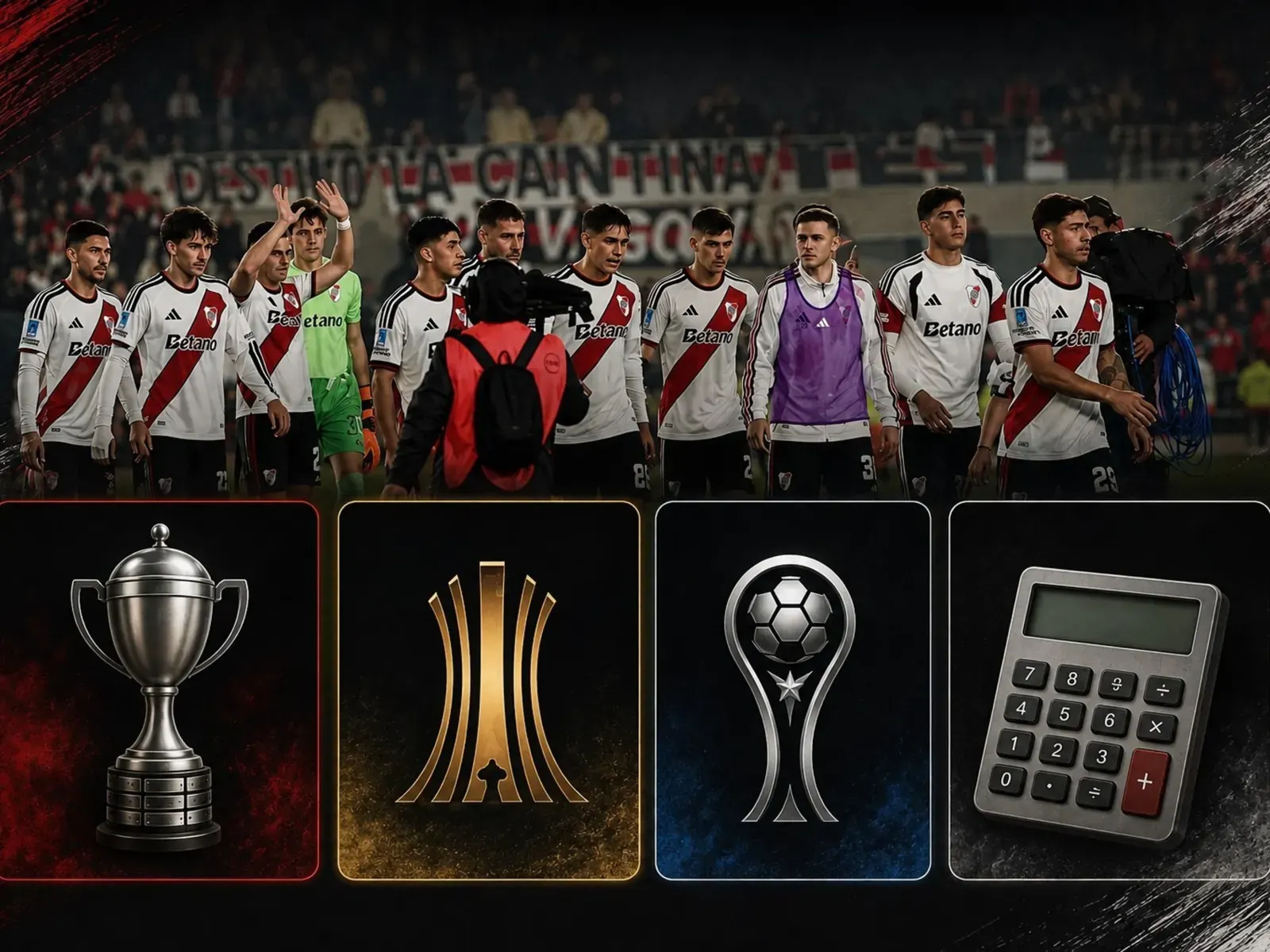 El director técnico de River Plate, Eduardo Coudet, durante un partido oficial del equipo en el torneo local.