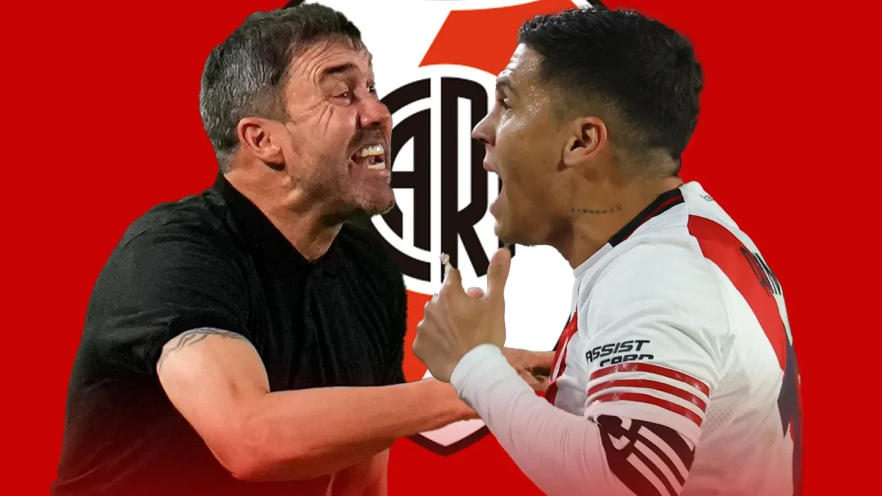 El gesto en redes de Juanfer Quintero que reaviva la tensión con Eduardo Coudet en River