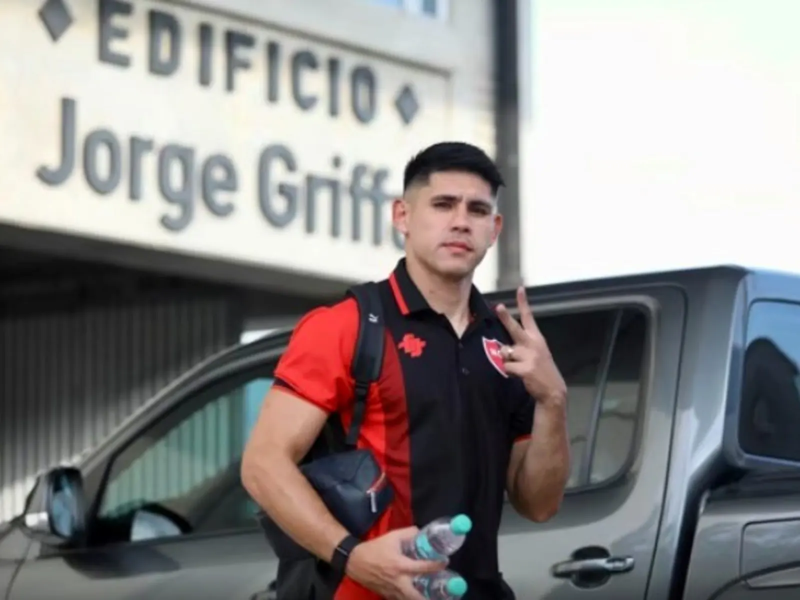 Saúl Salcedo durante su rehabilitación en el centro de entrenamiento de Newell's en Bella Vista