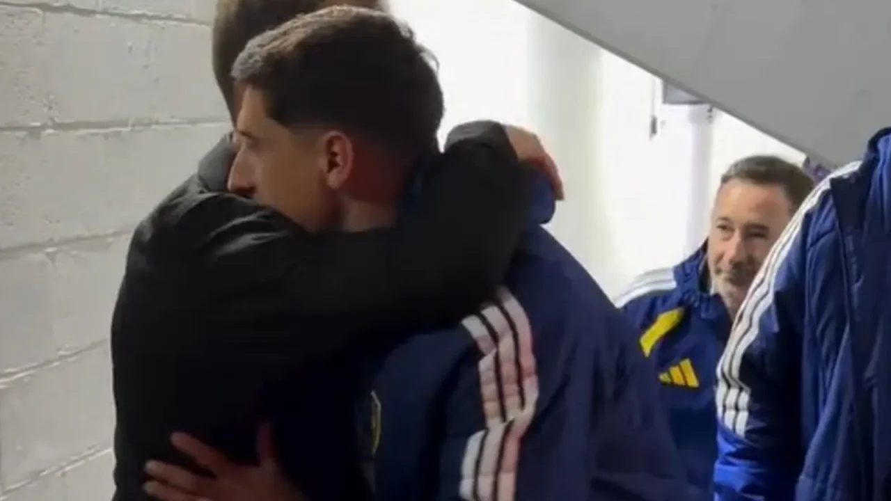 El gesto de Arruabarrena con Merentiel tras el triunfo de Boca ante Independiente