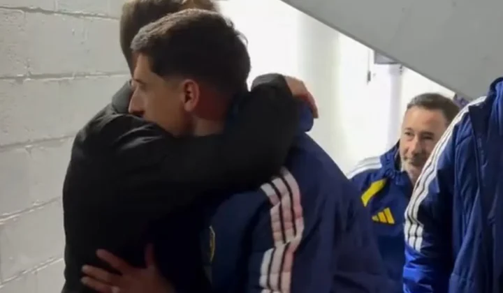El gesto de Arruabarrena con Merentiel tras el triunfo de Boca ante Independiente